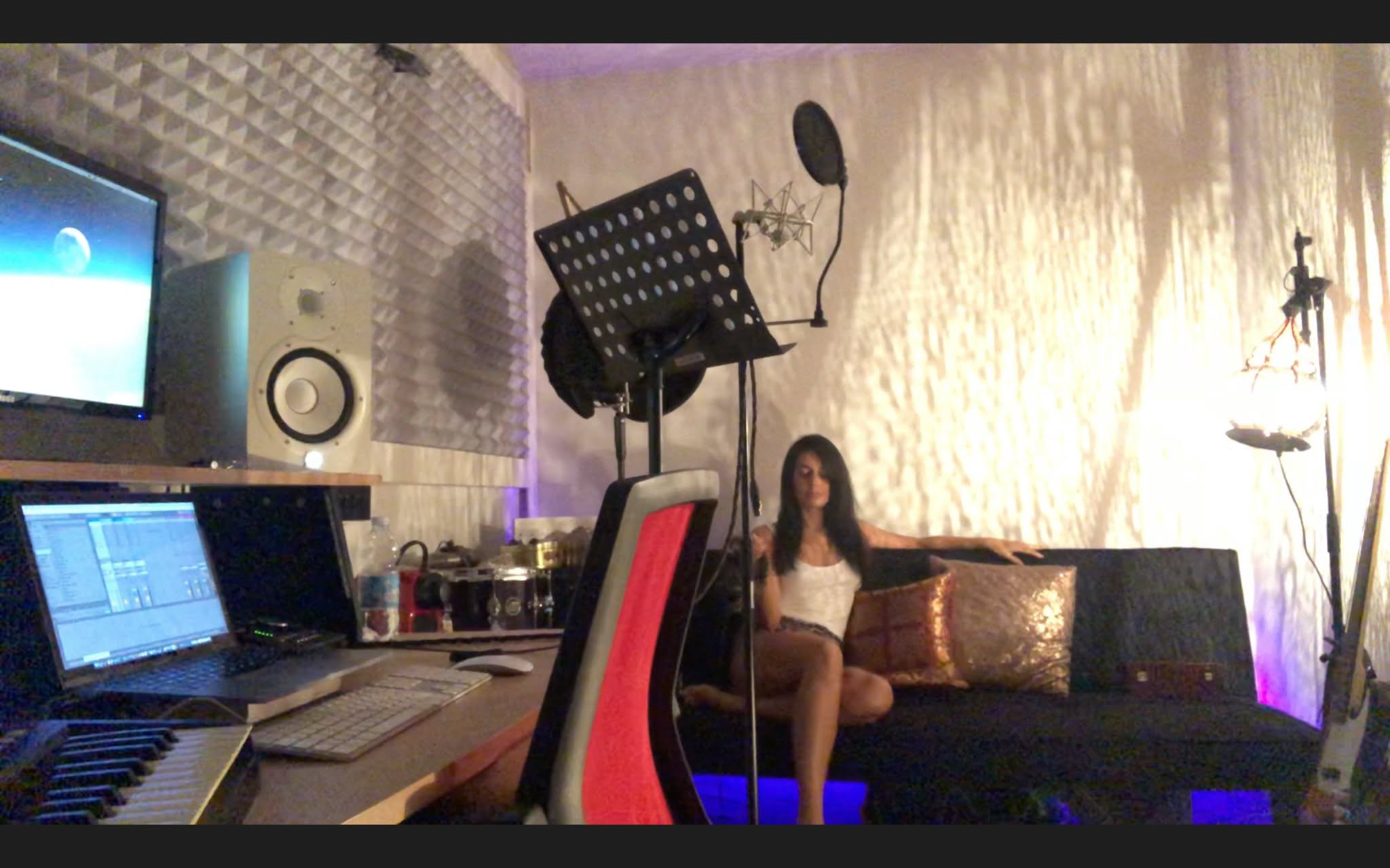 Valentina Black in the studio