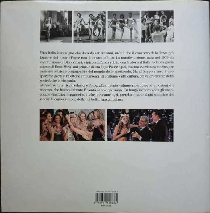 Miss Italia 1939-2009 book back cover