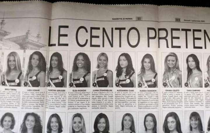 Gazzetta di Parma, 7 September 2000, Le Cento Pretendenti, detail with masthead