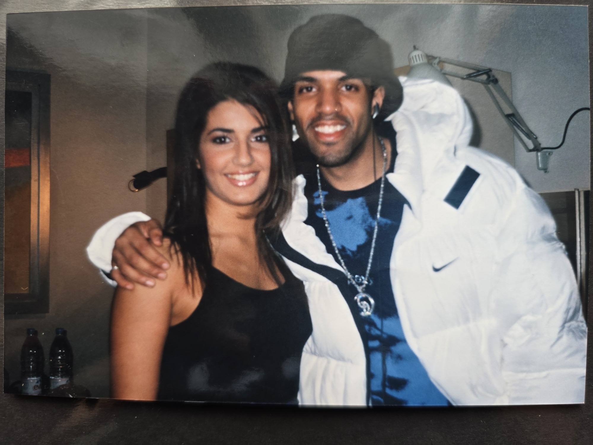 Personal backstage photo with singer Craig David, November 2002