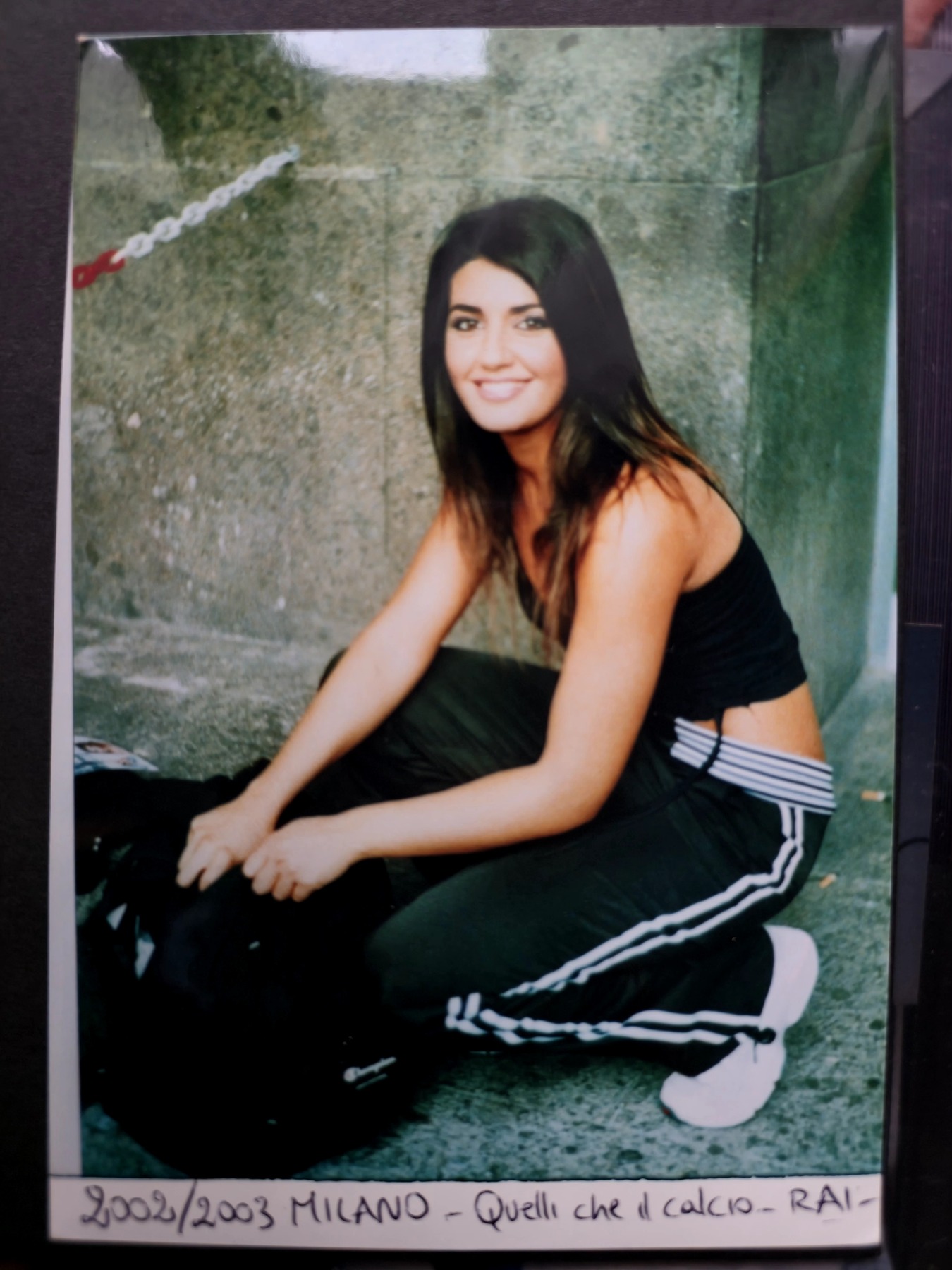 Personal backstage photo at RAI Milano, Quelli Che Il Calcio, 2002/2003
