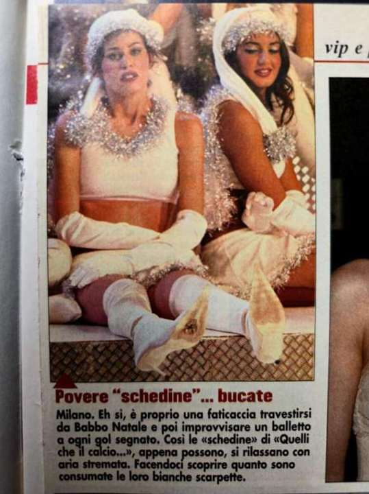 Quelli Che Il Calcio schedine in Christmas costumes, publication not identified